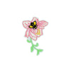 PC2731 - Small Pink Flower with Bee (Iron On)