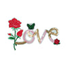 PC2601 - Sequin Flower Love Text L (Iron On)