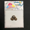 MP0155 - Mini Gold Tractor Metal Pin Badge