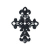 PC2872 - Black Transparent Cross Decorative (Sew On)