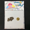 MP0186 - Gold Clock Trumpet Music Metal Pin Badge