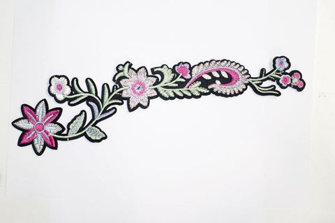 PC2185 - Long Flower Soft Colours (Iron On)