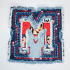 PC2840 - Denim M Letter Sequin L (Sew On)