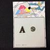 MP0067 - Silver Light Gold Letter A Metal Pin Badge