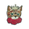 PC2573 - King Cat with Roses L (Sew On)