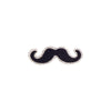 PT1844 - Black Stone Moustache (Iron On)
