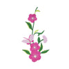 PT1447 - Pink Flower with butterfly (Iron on)