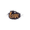 PT1836 - Brown Denim Love Text (Sew On)