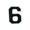 PH178 - Black Number 6 (Iron on)