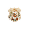 PH822 - Brown Orange Anchor Crown Badge (Iron on)
