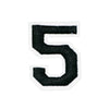 PH177 - Black Number 5 (Iron on)