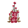 PT1871 - Red Pinky Flower XL (Sew on)