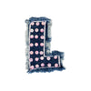 PT553 - Denim L letter (Sew on)