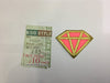 PS1639 - Pink Diamond With Golden Lines (Iron on)