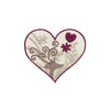 PT581 - Red border heart (Iron on)