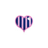 PS1762 - Heart Blue Pink Line (Iron on)