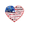PS1521 - Sequin Heart USA Flag (sew on)