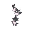 PT1908 - Pink Flower Green Leafs XL (Iron on)