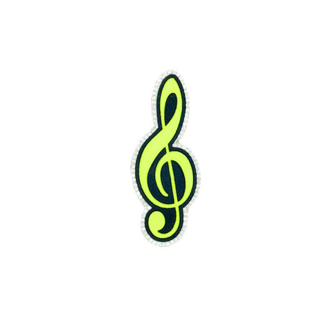 PC2687 - Yellow Stone Music Note (Iron On)
