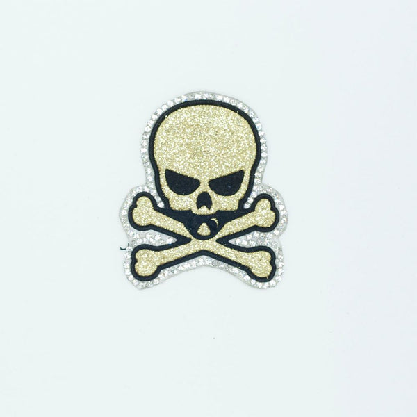PC2537 - Golden Shiny Skull (Iron On)