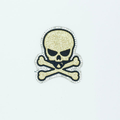 PC2537 - Golden Shiny Skull (Iron On)