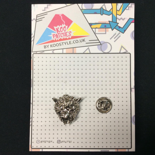 MP0249 - Silver Leopard Tiger Metal Pin Badge