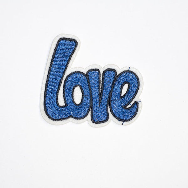 PC2114 - Blue Love Text (Iron On)