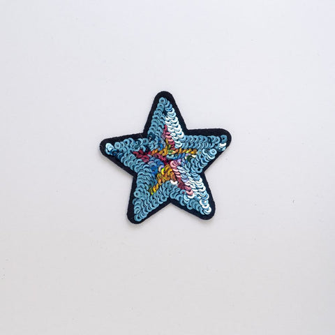 PC2241 - Sequin Star Blue (Iron On)
