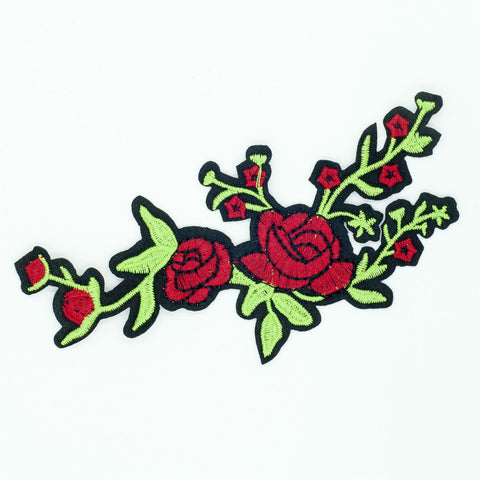 PC2698 - Two Rose Green Banch (Iron On)