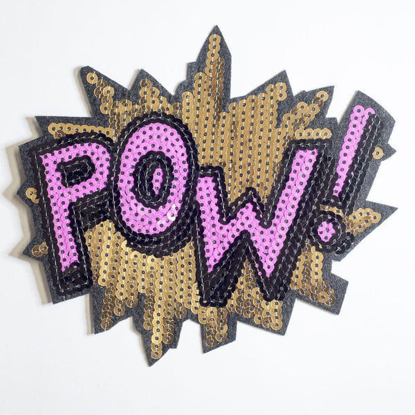 PC2154B - Sequin Pow! Text Effect S (Iron On)