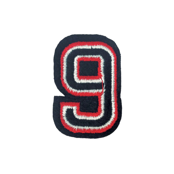 PC3687I - Black And Red Number Nine (Iron On)