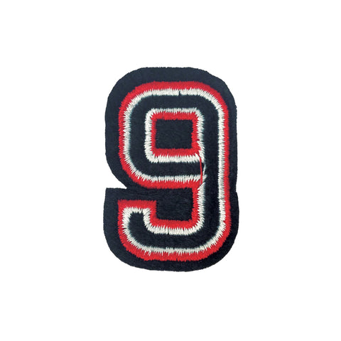 PC3687I - Black And Red Number Nine (Iron On)