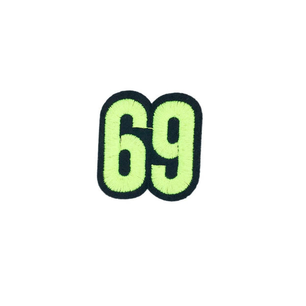 PC2653 - 69 Number Neon Green (Iron On)