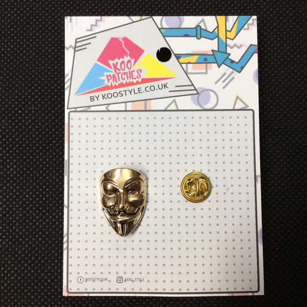 MP0165 - V For Vendetta Mask Metal Pin Badge