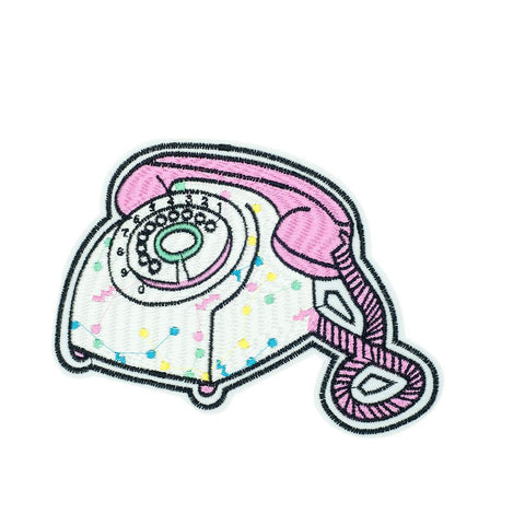 PC2685 - Pink Retro Telephone M (Sew On)