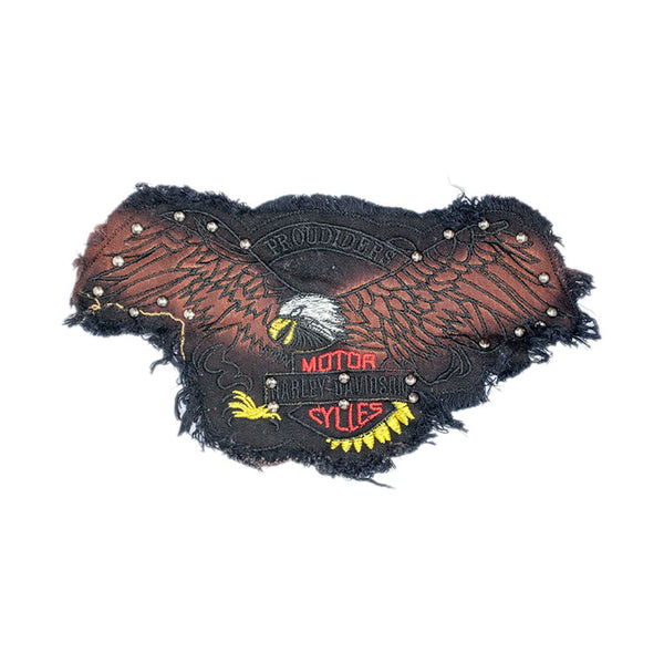 PC2801 - Black Denim Eagle Motor Badges L (Sew On)