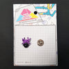 MP0140B - Purple Black Spider Metal Pin Badge
