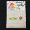 MP0169 - Lime Green Moustache Metal Pin Badge