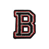 PC2405B - Black and Red Letter B (Iron On)