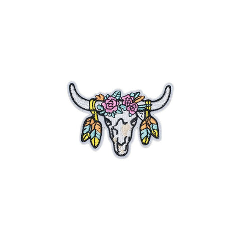 PH1974 - Bull Skull Animal Head (Iron on)