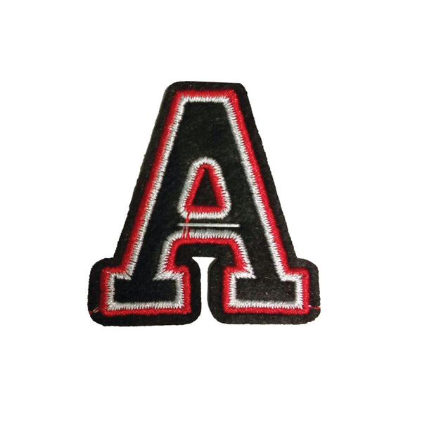PC2405A - Black and Red Letter A (Iron On)