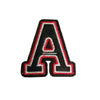 PC2405A - Black and Red Letter A (Iron On)