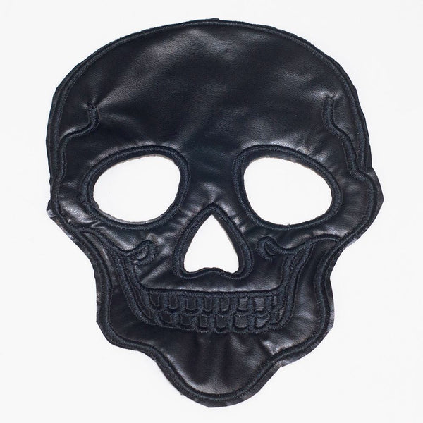 PC2409 - Black PVC Leather Skull (Sew On)