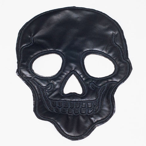 PC2409 - Black PVC Leather Skull (Sew On)