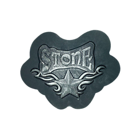 PC2598B - Silver Stone Star PVC Leather (Sew On)