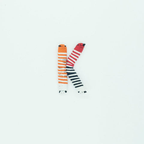 PC2695K - Orange K Letter (Sew On)