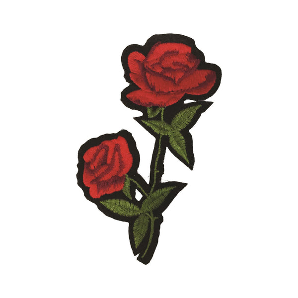 PC3089 - Deep Red Rose Flower (Iron On)