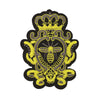 PC3108 - Yellow Bee Crown Badge (Iron On)
