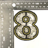 PC4192H - Stone Studded Number Eight Diamante (Iron On)