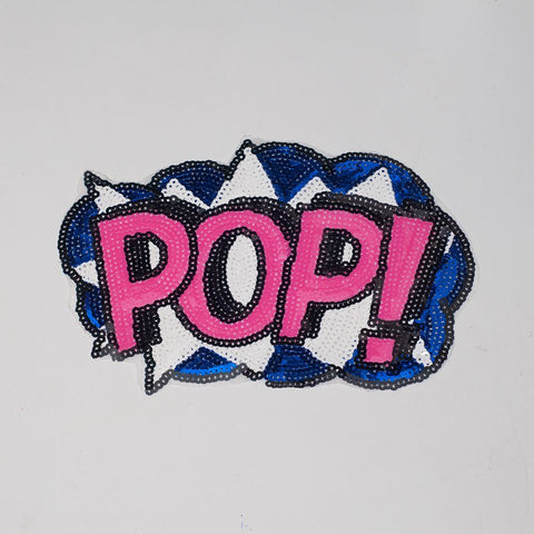 PC2356 - Sequin Pink Pop Text Effect (Iron On)